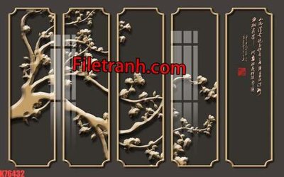 File gốc File tranh gốc dán tường hươu nai sừng K76432 (chủ đề hiện đại) trang trí