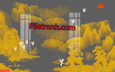 File tranh gốc File tranh gốc dán tường hươu nai sừng K76470 (bản đẹp) độc quyền