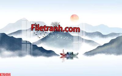 Chi tiết file ảnh File tranh gốc dán tường hươu nai sừng K76494 sắc nét