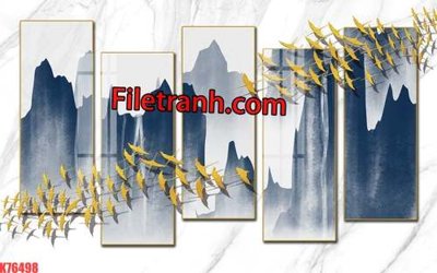 Download file File tranh gốc dán tường hươu nai sừng K76498 (gốc) in mica cao cấp