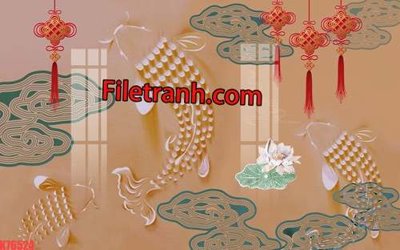 Tải file File tranh gốc dán tường hươu nai sừng K76524 (gốc) làm file tranh quảng cáo