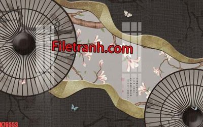 File gốc in ấn File tranh gốc dán tường hươu nai sừng K76553 (sẵn sàng tải về)