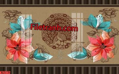 File gốc File tranh gốc dán tường hươu nai sừng K76562 (PNG) chất lượng cao