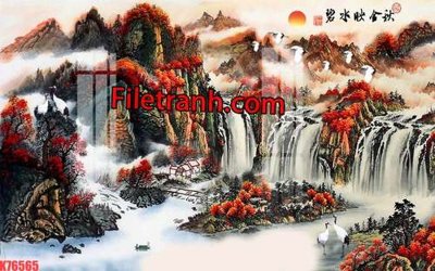 Tải file gốc File tranh gốc dán tường hươu nai sừng K76565 (in khổ lớn) quảng cáo