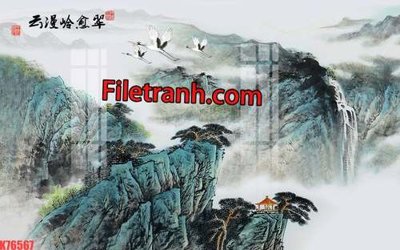 Tải file File tranh gốc dán tường hươu nai sừng K76567 (gốc) in nhanh