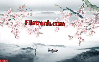 File gốc File tranh gốc dán tường hươu nai sừng K76573 (trang trí) cho phòng khách