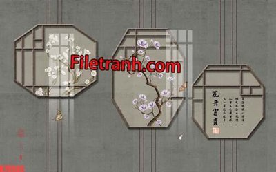 File tranh File tranh gốc dán tường hươu nai sừng K76583 (gốc) chủ đề trừu tượng