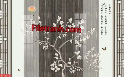 File gốc File tranh gốc dán tường hươu nai sừng K76584 cho in ấn và thiết kế