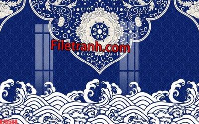 File gốc File tranh gốc dán tường hươu nai sừng K76588 (in 3D) cho trang trí