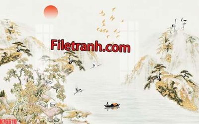 File ảnh File tranh gốc dán tường hươu nai sừng K76610 (gốc) in Hiflex