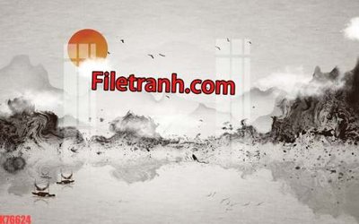 Tải file File tranh gốc dán tường hươu nai sừng K76624 (gốc) in tranh tráng gương