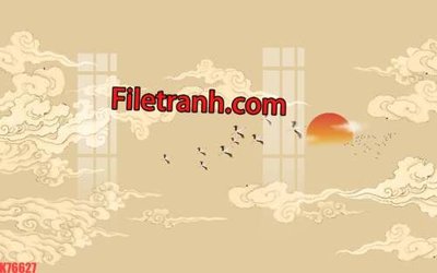 Download file gốc File tranh gốc dán tường hươu nai sừng K76627 (in mica) trang trí