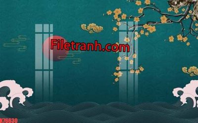 File PSD File tranh gốc dán tường hươu nai sừng K76630 (gốc) cho designer