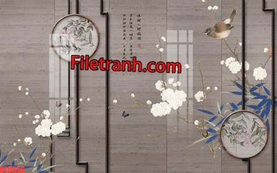 File PSD File tranh gốc dán tường hươu nai sừng K76636 (nguyên gốc) chất lượng cao