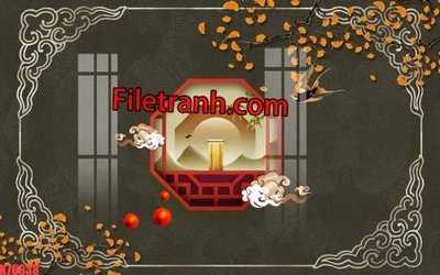 File PSD File tranh gốc dán tường hươu nai sừng K76638 (bản gốc) đã tách nền