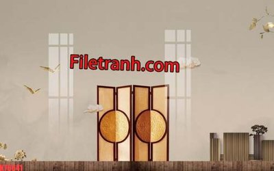 File gốc File tranh gốc dán tường hươu nai sừng K76641 (cho in ấn) từ Filetranh.com