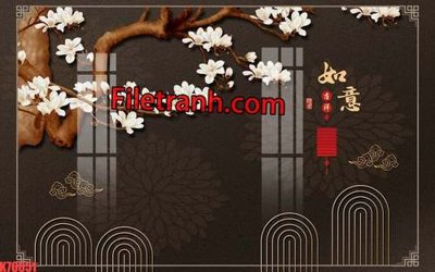 Download file gốc File tranh gốc dán tường hươu nai sừng K76651 (in mica) trong suốt