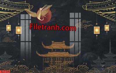 File tranh File tranh gốc dán tường hươu nai sừng K76652 (gốc) chủ đề thiên nhiên