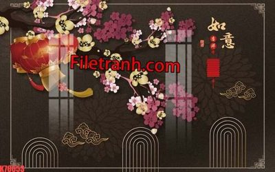 File tranh File tranh gốc dán tường hươu nai sừng K76653 (bản gốc) treo quán cafe