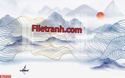 File tranh File tranh gốc dán tường hươu nai sừng K76668 (bản gốc) in lụa 5D