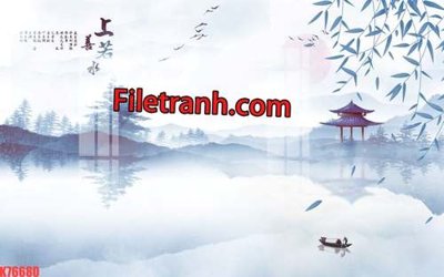 File in ấn File tranh gốc dán tường hươu nai sừng K76680 (bản gốc) chất lượng cao