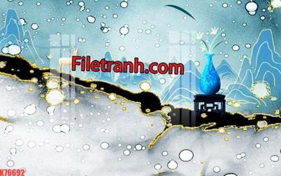 File gốc File tranh gốc dán tường hươu nai sừng K76692 (chuẩn màu) cho in offset