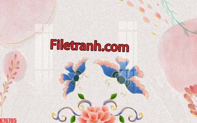 File tranh trang trí File tranh gốc dán tường hươu nai sừng K76705 (file gốc)