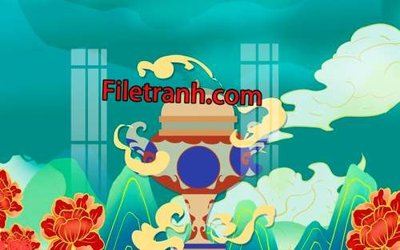 Tải xuống file tranh gốc File tranh gốc dán tường hươu nai sừng K76727 (PSD/TIFF)