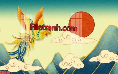 Download file ảnh gốc File tranh gốc dán tường hươu nai sừng K76749 để in ấn