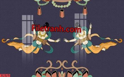 Tải file File tranh gốc dán tường hươu nai sừng K76752 (gốc) làm file quảng cáo