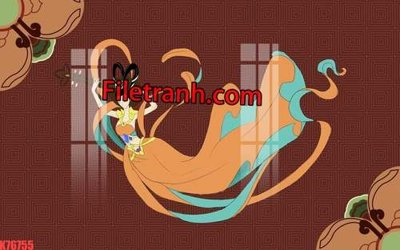 File gốc in tráng gương File tranh gốc dán tường hươu nai sừng K76755 chi tiết