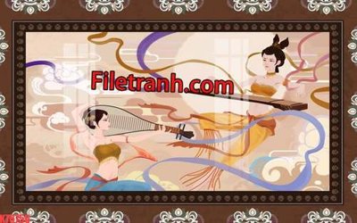 File tranh gốc File tranh gốc dán tường hươu nai sừng K76756 (bản quyền) độc đáo