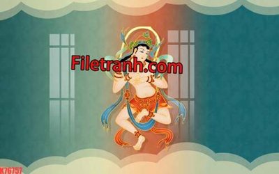 File tranh File tranh gốc dán tường hươu nai sừng K76757 (gốc) chủ đề động vật