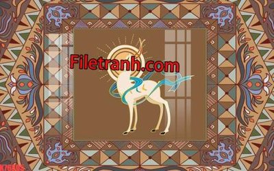 Download file File tranh gốc dán tường hươu nai sừng K76805 (chuẩn in) File tranh gốc dán tường hươu nai sừng K76805