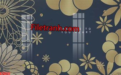 File tranh quảng cáo File tranh gốc dán tường hươu nai sừng K76814 (download file gốc)