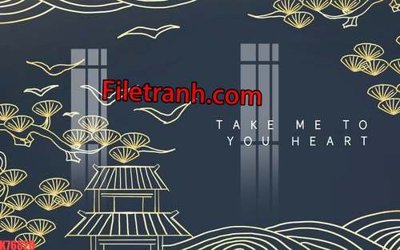 File gốc in ấn File tranh gốc dán tường hươu nai sừng K76828 chuẩn màu CMYK