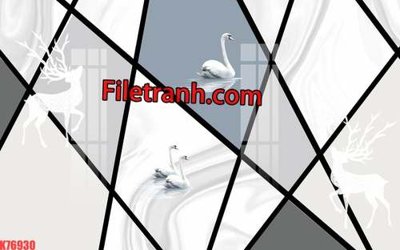 File tranh File tranh gốc dán tường hươu nai sừng K76930 (bản gốc) treo tường