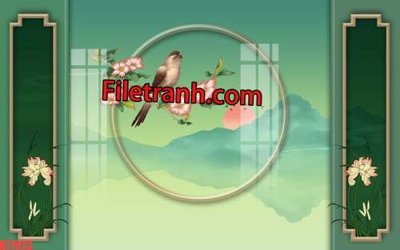 File tranh gốc in trần nhà File tranh gốc dán tường hươu nai sừng K77013 3D