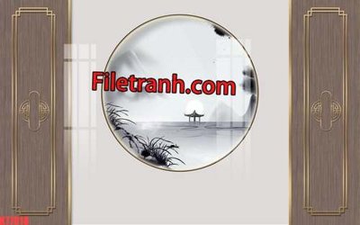 File gốc File tranh gốc dán tường hươu nai sừng K77018 (in lụa) tranh thuận buồm