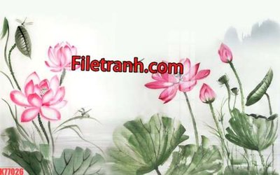 File in ấn chuyên nghiệp File tranh gốc dán tường hươu nai sừng K77026 (file gốc)