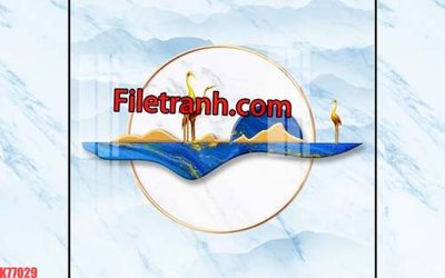 File tranh File tranh gốc dán tường hươu nai sừng K77029 (bản gốc) trang trí văn phòng