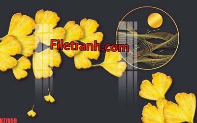 File gốc File tranh gốc dán tường hươu nai sừng K77059 (trang trí) phòng trẻ em