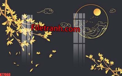 Tải file File tranh gốc dán tường hươu nai sừng K77060 (gốc) chủ đề tôn giáo