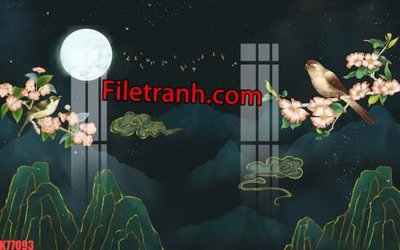 Download file File tranh gốc dán tường hươu nai sừng K77093 (gốc) in mica ốp bếp