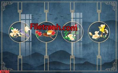 File PSD File tranh gốc dán tường hươu nai sừng K77102 (bản gốc) chất lượng nhất