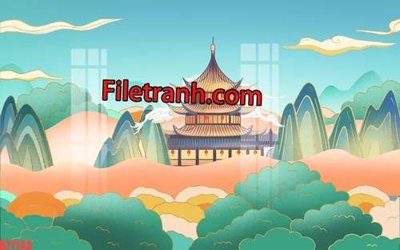 Download file gốc File tranh gốc dán tường hươu nai sừng K77143 (in mica) 3D