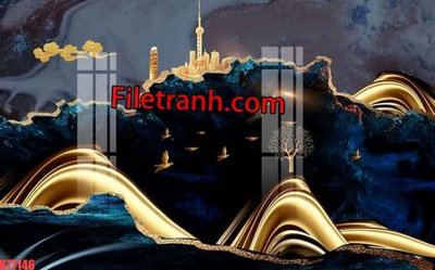 File tranh gốc File tranh gốc dán tường hươu nai sừng K77146 (bản quyền) file PSD