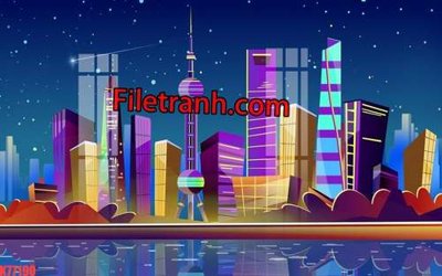 File ảnh File tranh gốc dán tường hươu nai sừng K77190 (gốc) in decal dán tường