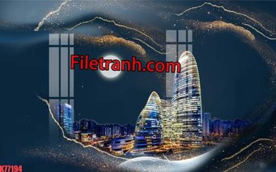 File ảnh File tranh gốc dán tường hươu nai sừng K77194 (gốc) in standee