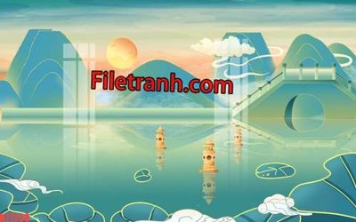 File tranh trang trí File tranh gốc dán tường hươu nai sừng K77238 (tải file gốc)
